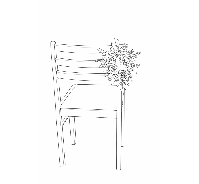 Custom Wedding Chair Flowers for Ceremony and Reception