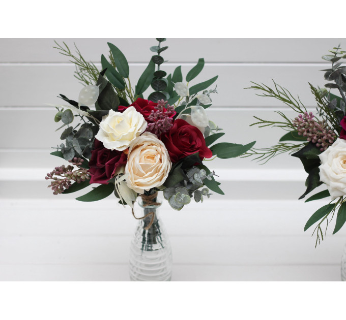 Simple Magenta & Ivory Mini Bouquets – DIY Faux Flowers for Wedding Table Decor