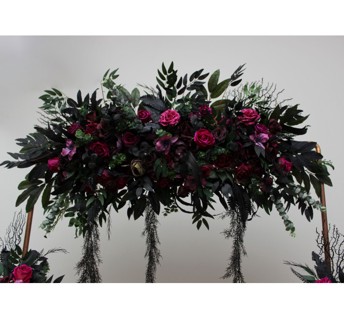 Halloween Wedding Flowers in Purple, Black, Magenta & Green