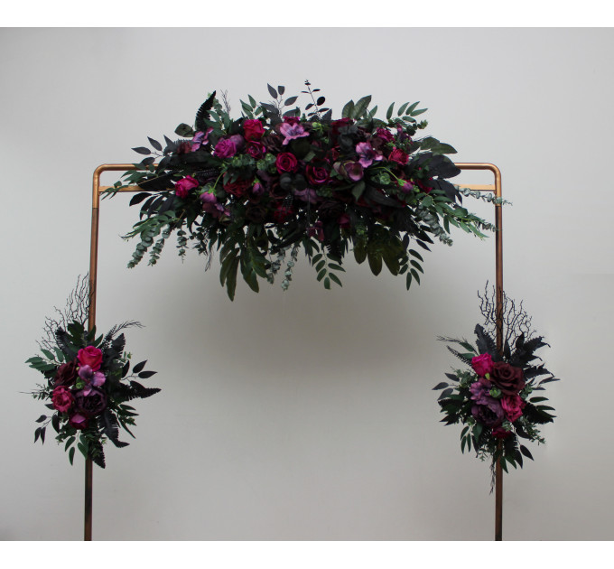 Halloween Wedding Flowers in Purple, Black, Magenta & Green