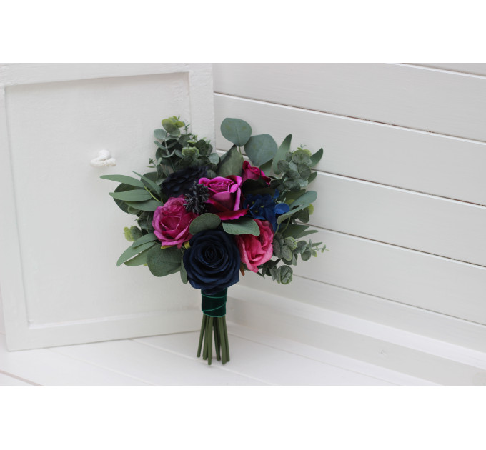 Jewel-Tone Wedding Bouquets – Faux Bridal & Bridesmaid Flowers in Deep Rich Colors