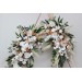 Pampas grass boho arch flowers. Beige white orchid flowers. Floral arch arrangement. Boho wedding. Beach wedding. Archway. 5120
