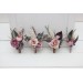  Wedding boutonnieres and wrist corsage  in mauve blush pink  color theme. Flower accessories. 0503