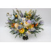Yellow, Ivory, Dusty Blue & Lavender Bridal and Bridesmaid Bouquets