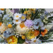 Yellow, Ivory, Dusty Blue & Lavender Bridal and Bridesmaid Bouquets
