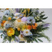 Yellow, Ivory, Dusty Blue & Lavender Bridal and Bridesmaid Bouquets