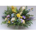 Yellow, Ivory, Dusty Blue & Lavender Bridal and Bridesmaid Bouquets