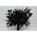 Black, Green & Purple Gothic Moody Bridal and Bridesmaid Bouquets