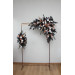 Flower Arch Arrangement in Dusty Rose, Black, Cinnamon & White | Wedding Arbor Flowers