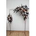 Flower Arch Arrangement in Dusty Rose, Black, Cinnamon & White | Wedding Arbor Flowers