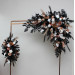 Flower Arch Arrangement in Dusty Rose, Black, Cinnamon & White | Wedding Arbor Flowers