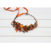 Terracotta, Rust & Orange Flower Crown Hair Wreath