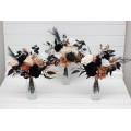 Mini Bouquets for Vases in Dusty Rose, Black, Cinnamon & White
