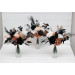 Mini Bouquets for Vases in Dusty Rose, Black, Cinnamon & White
