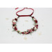 Burgundy, White & Dusty Rose Flower Crown – Romantic Faux Hair Wreath