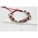 Burgundy, White & Dusty Rose Flower Crown – Romantic Faux Hair Wreath