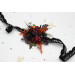 Burgundy, Rust, Purple & Black Wrist Corsage – Moody Faux Floral Bracelet
