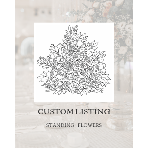 Custom Standing Flowers for Wedding Aisle