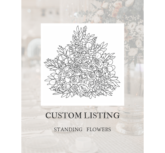 Custom Standing Flowers for Wedding Aisle and Ceremony