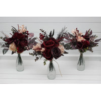 Mini bouquets for vases in purple burgundy beige.  5016