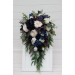 Plum, Ivory & Navy Blue Cascading Bridal and Bridesmaid Bouquets