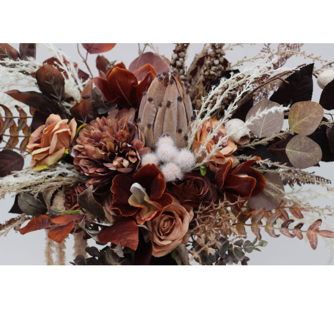 Neutral Brown & Cream Bridal Wedding Bouquet