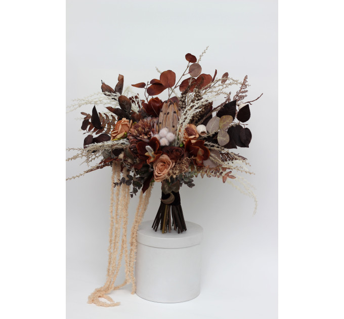 Neutral Brown & Cream Bridal Wedding Bouquet