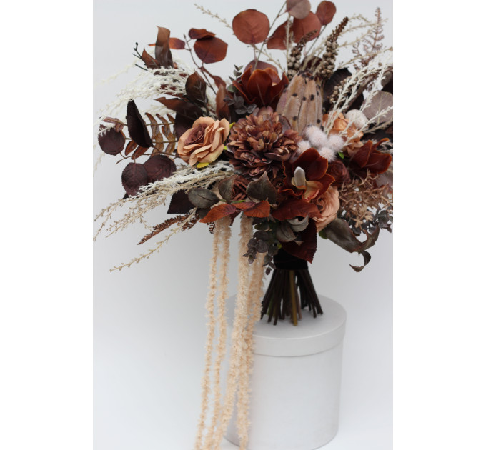 Neutral Brown & Cream Bridal Wedding Bouquet