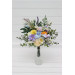 Yellow, Ivory, Dusty Blue & Lavender Wedding Table Mini Bouquets
