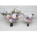 Lilac, White & Blush Pink Bridal Bouquet | Pastel Wildflower Faux Wedding Flowers
