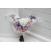 Lilac, White & Blush Pink Bridal Bouquet | Pastel Wildflower Faux Wedding Flowers