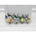 Yellow, Ivory, Dusty Blue & Lavender Wildflower Boutonnieres
