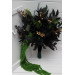 Moody Forest Green and Black Gold Bridal Bouquet for Gothic or Halloween Weddings
