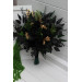 Moody Forest Green and Black Gold Bridal Bouquet for Gothic or Halloween Weddings