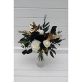 Ivory, Black & Gold Hunter Green Table Mini Bouquets