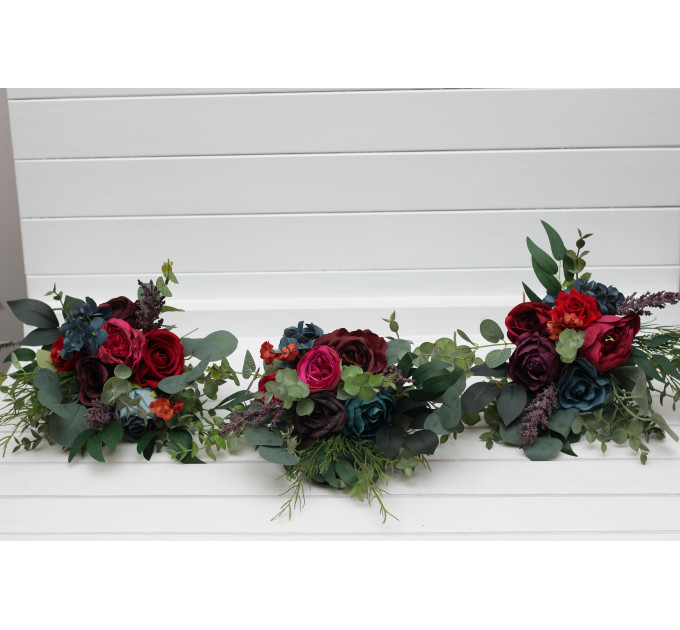 Jewel Tone Mini Bouquet in Purple, Red, Magenta, Burgundy & Teal