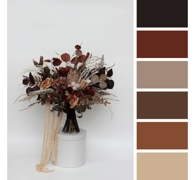 Neutral Brown & Cream Bridal Wedding Bouquet