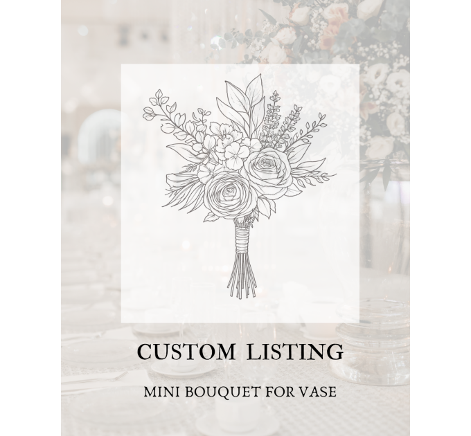Custom Mini Silk Flower Bouquets for Vases – Boho Wedding Decor & Table Centerpieces