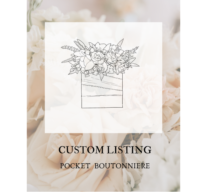 Custom Pocket Boutonniere for Wedding