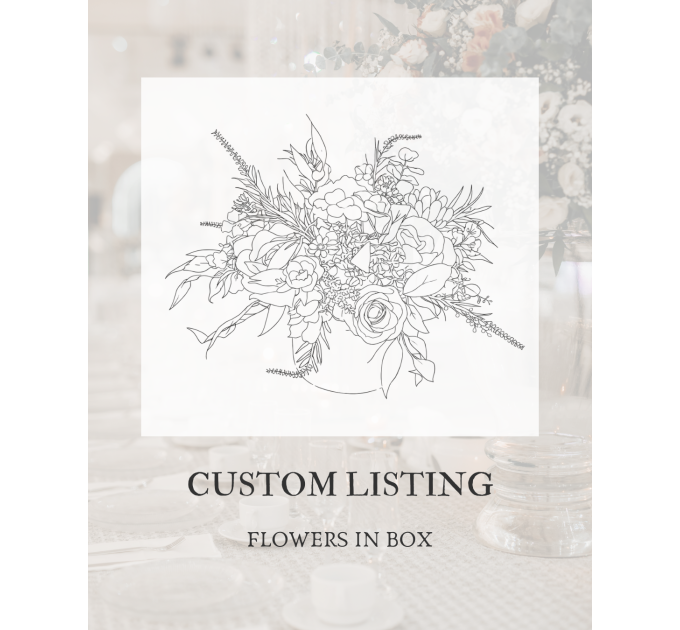 Custom Flower Box Table Centerpiece for Wedding Decor