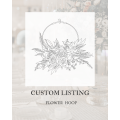 Custom Wedding Flower Hoop – Personalized Faux Floral Design