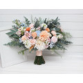 Pastel Wildflower Bridal and Bridesmaid Wedding Bouquets
