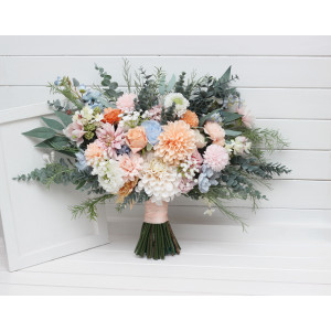 Pastel Wildflower Bridal & Bridesmaid Bouquets. 5452