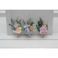 Pastel Spring Wildflower Wedding Boutonnieres