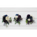 Plum, Ivory & Navy Blue Wedding Boutonnieres