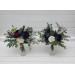 Plum, Ivory & Navy Blue Simple Wedding Table Flowers