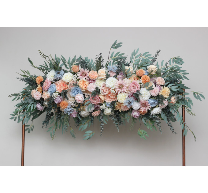 Pastel Wildflower Flower Arch Arrangement for Wedding