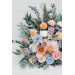 Pastel Wildflower Standing Arrangement for Wedding Ceremony