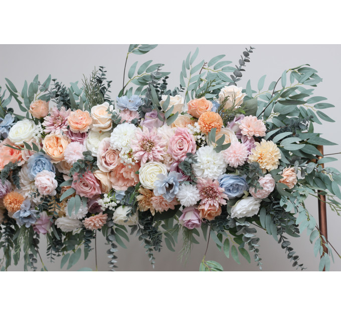 Pastel Wildflower Flower Arch Arrangement for Wedding