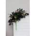 Moody forest green, black and gold sign flowers with amaranth